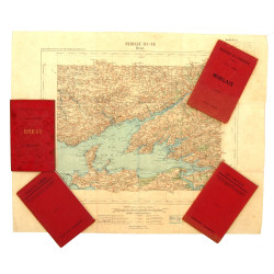 Lot de 4 plans dépliants "Quimper", "Mor