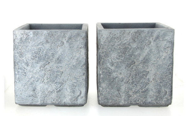 Paire de petits cache-pots modernes dans