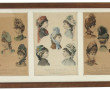 3 gravures de mode XIXe encadrées dans l