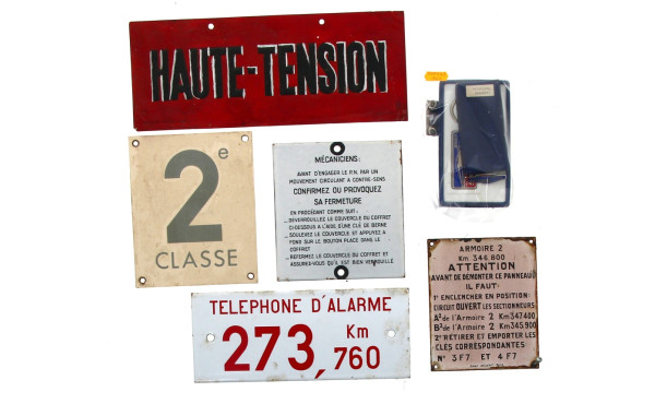 SNCF et divers - Lot de 5 plaques dont 