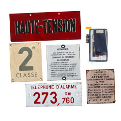 SNCF et divers - Lot de 5 plaques dont 