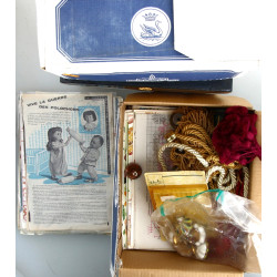 4 cartons mercerie et loisirs créatifs, 