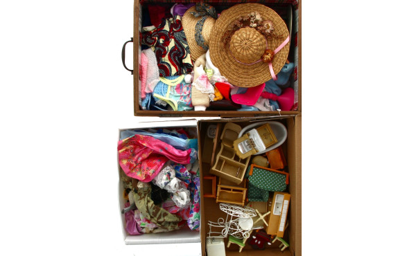 3 cartons décorations miniatures pour vi