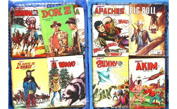 Lot de 80 BD, petits formats, bon état d