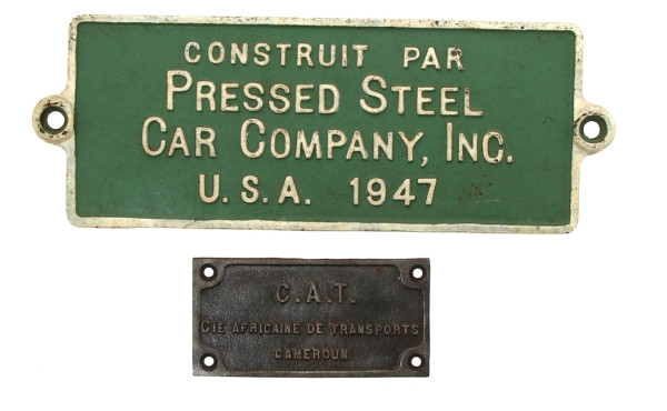 LOCOMOTIVES - 2 plaques en fonte "CAT Ci