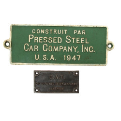 LOCOMOTIVES - 2 plaques en fonte "CAT Ci