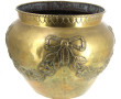 Cache-pot diam 42 cm en laiton décor nœu