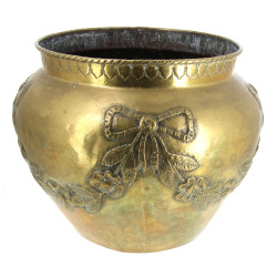 Cache-pot diam 42 cm en laiton décor nœu
