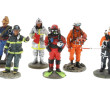 POMPIERS - 15 figurines en plomb de pom