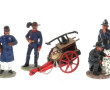 POMPIERS - 15 figurines en plomb de pom