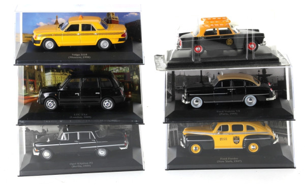Lot de 6 taxis 1/43 en BO