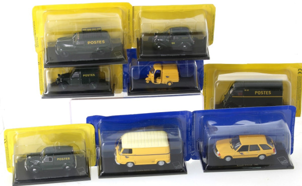 LA POSTE - Lot de 8 véhicules 1/43 en BO