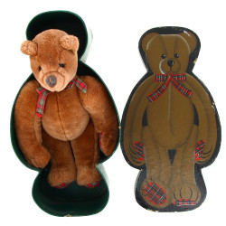 Ourson en peluche dans sa boîte d'origin