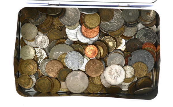 Vrac de monnaies France et étranger poid