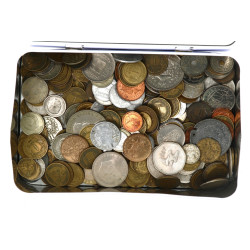 Vrac de monnaies France et étranger poid