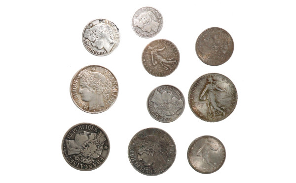 CERES - SEMEUSE - 10 monnaies en argent 