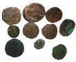 Lot d'une dizaine de monnaies romaines à
