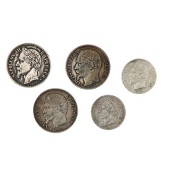 NAPOLEON III - 1 fr 1860A, 1 fr 1852 A, 