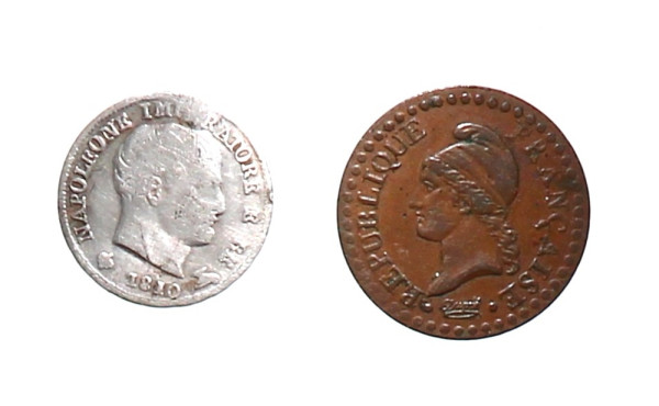 5 soldi argent Napoléon 1er Roi d'Italie