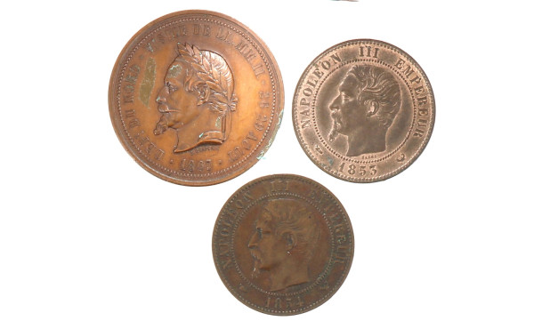 NAPOLEON III - 3 jetons: jeton Visite de