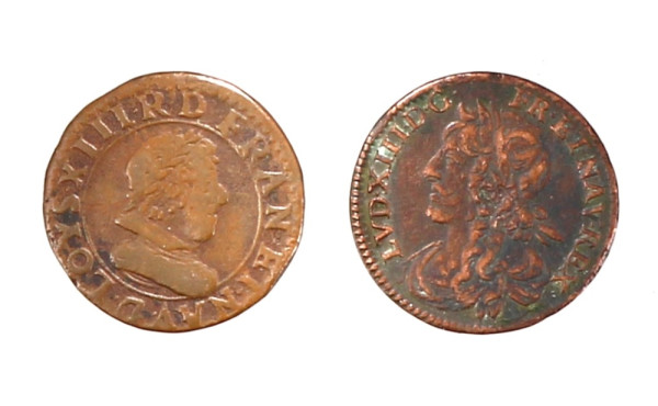 Lot de monnaies royales en cuivre: Doub