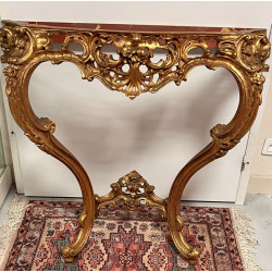 Console en bois doré travail seconde moi