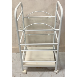 Petite desserte sur roulettes en métal l