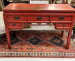 CHINE - Bureau ancien en cèdre laqué rou