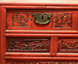 CHINE - Console ou bureau en bois laqué 