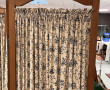 Paravent 4 feuilles en pin et tissu déco