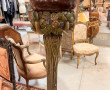 Lampadaire décoratif vintage en bois scu