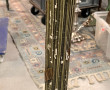 Lampadaire décoratif vintage en bois scu
