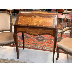 Bureau dos d'âne en placage de palissand