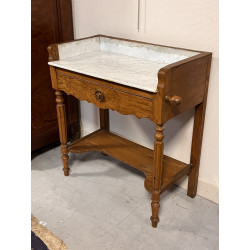 Petite table de toilette plateau marbre 