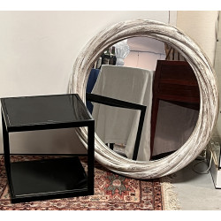 Lot comprenant un miroir moderne rond fa