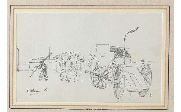 Maurice CADIC (XIXè-XXè) "Pêcheurs au Gu