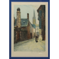 Gustave MARCHETTI (1873-?) "Quimper, rue