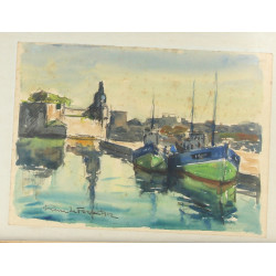 René LE FORESTIER (1903-1972) "Marine à 