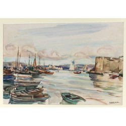 MARQUAISE Ecole Française milieu Xxème "