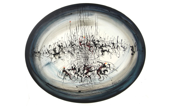 Michel COSTIOU (XX-XXI) "Danse", acryliq