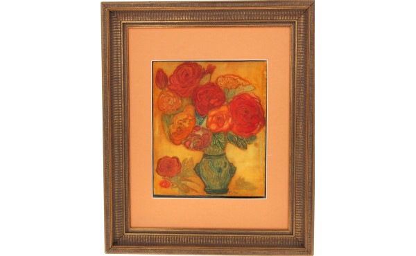 Ecole Française Xxème "Bouquet de roses"