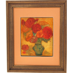 Ecole Française Xxème "Bouquet de roses"