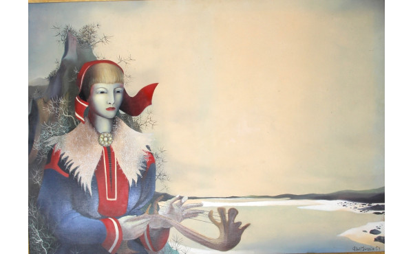 Albert DEMAN (1929-1996) "Jeune fille à 