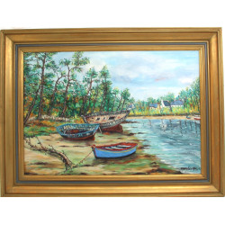 Gabriel CARADEC (1920-2004) "Epaves dans