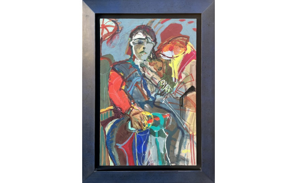 ASMI (Né en 1940) "Personnage assis, mus