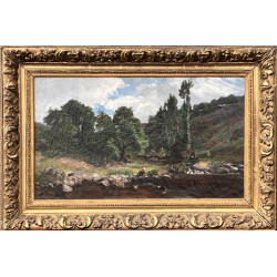 E.HARPU (XIXè-Xxè) "Scène de lavoir près