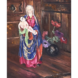 Marcel LE DOARE (Xxème) "Vierge à l'Enfa