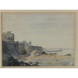 M.A. DABADIE (Xxème) "Vue de Saint-Malo 