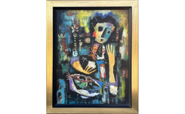 Roland CHANCO (1914-2017) "Femme au pois