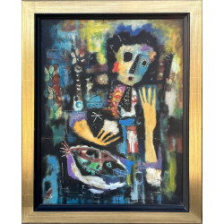 Roland CHANCO (1914-2017) "Femme au pois